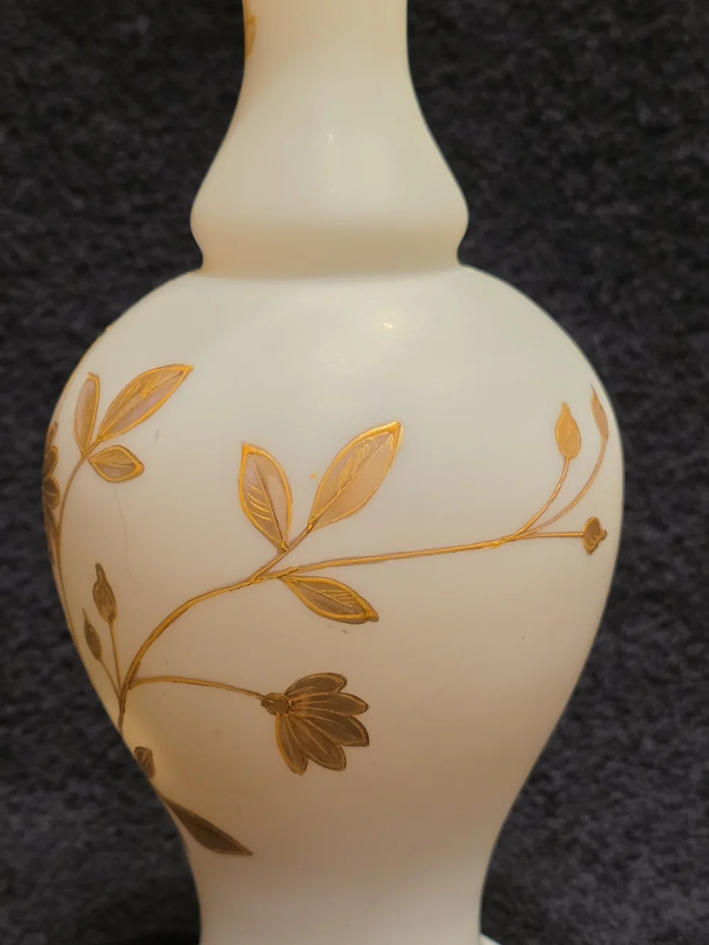 Bohemian Harrach Uranium Glass Vase – Fine Wildflower Enamel, c. 1880s